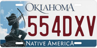 OK license plate 554DXV