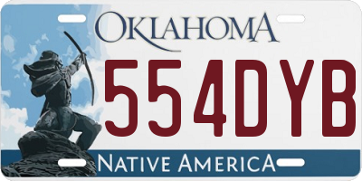 OK license plate 554DYB