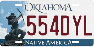 OK license plate 554DYL
