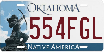 OK license plate 554FGL