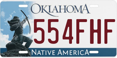 OK license plate 554FHF