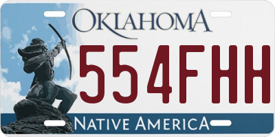 OK license plate 554FHH