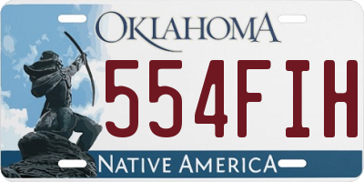 OK license plate 554FIH
