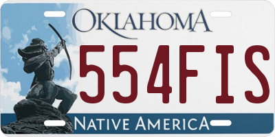 OK license plate 554FIS