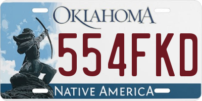 OK license plate 554FKD