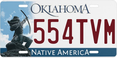 OK license plate 554TVM