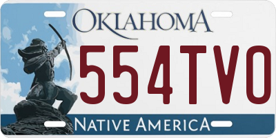 OK license plate 554TVO