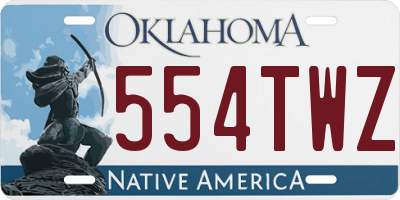 OK license plate 554TWZ