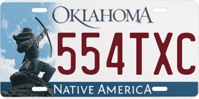 OK license plate 554TXC