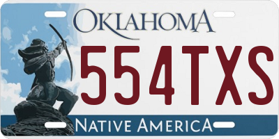 OK license plate 554TXS