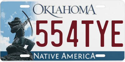 OK license plate 554TYE