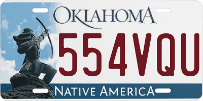 OK license plate 554VQU