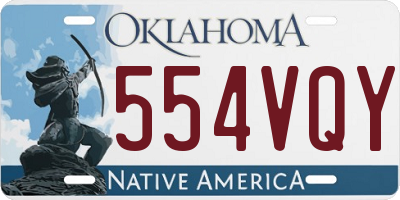OK license plate 554VQY