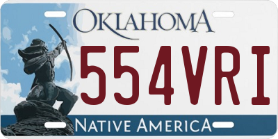 OK license plate 554VRI