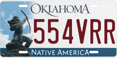 OK license plate 554VRR