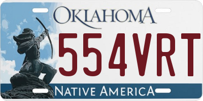 OK license plate 554VRT