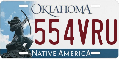 OK license plate 554VRU
