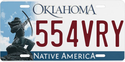 OK license plate 554VRY