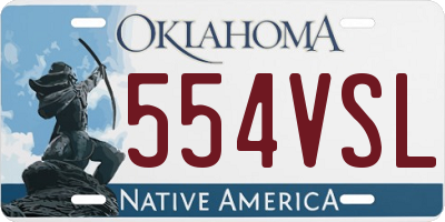 OK license plate 554VSL