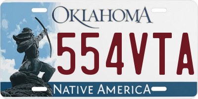 OK license plate 554VTA
