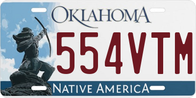 OK license plate 554VTM