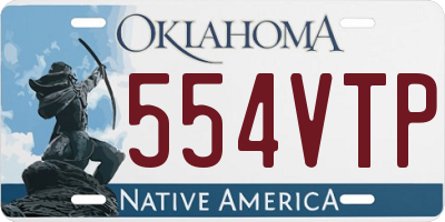 OK license plate 554VTP