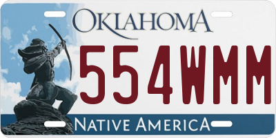 OK license plate 554WMM