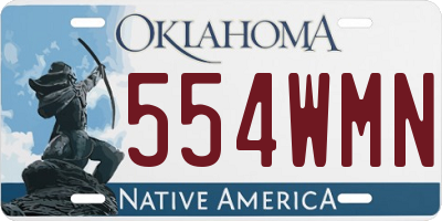 OK license plate 554WMN