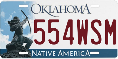 OK license plate 554WSM