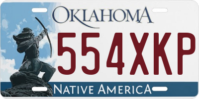 OK license plate 554XKP