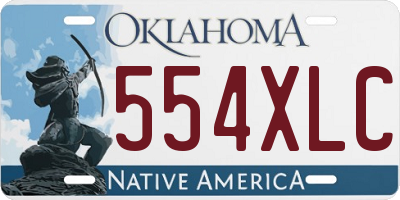 OK license plate 554XLC