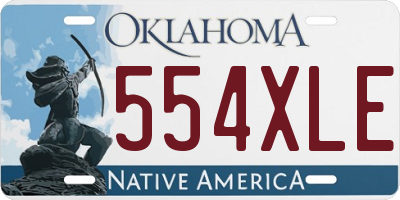 OK license plate 554XLE