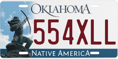 OK license plate 554XLL
