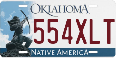 OK license plate 554XLT