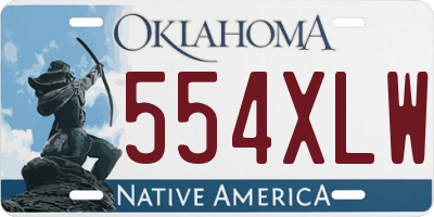 OK license plate 554XLW