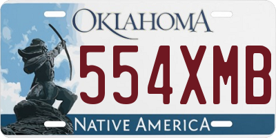 OK license plate 554XMB