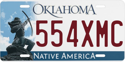 OK license plate 554XMC