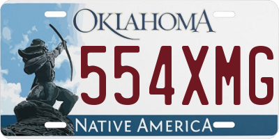 OK license plate 554XMG