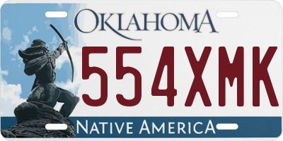 OK license plate 554XMK