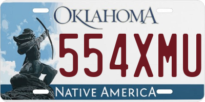 OK license plate 554XMU