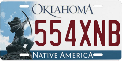 OK license plate 554XNB