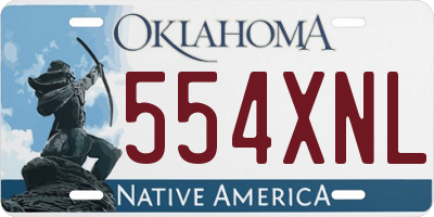 OK license plate 554XNL