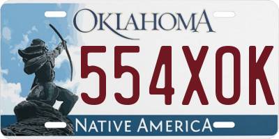 OK license plate 554XOK