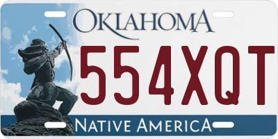 OK license plate 554XQT