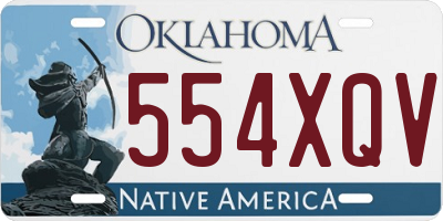 OK license plate 554XQV