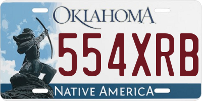 OK license plate 554XRB