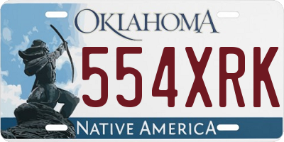 OK license plate 554XRK