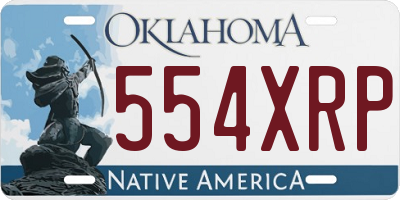 OK license plate 554XRP