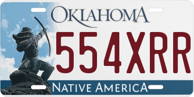 OK license plate 554XRR