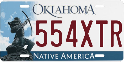 OK license plate 554XTR